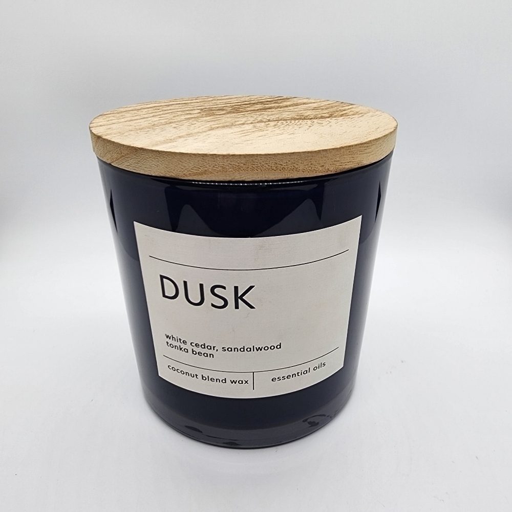 NEW Kirkland's 24oz 3 wick DUSK Scented Candle essential oils coconut blend wax